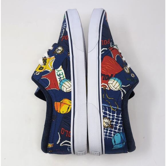 POLO RALPH LAUREN Faxon X Pony Sneaker Shoes Mens 14 Volleyball Print NEW NWOB - Picture 7 of 10